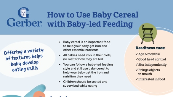 How to use infant cereal with baby-led feeding PDF