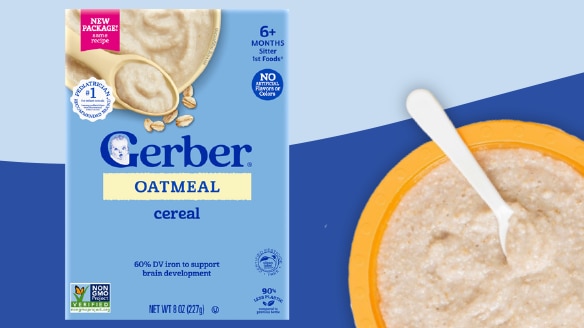 Start Solids with Iron-Fortified Gerber Infant Cereal