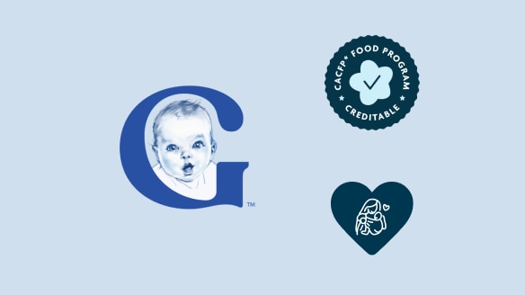 Gerber baby logo with wic and cacfp logos